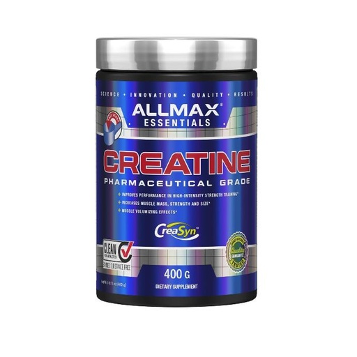 [665553123967] AllMax Nutrition - Creatine Monohydrate, Micronized Creatine Powder for Strength and Muscle Recovery, Gluten Free & Fast Absorbing 400g