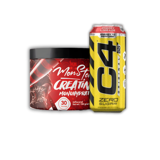 [900] Monster Creatine Monohydrate -150G -30Serv.+Cellucor | C4 Energy Drink 473ml-Cherry Limeade