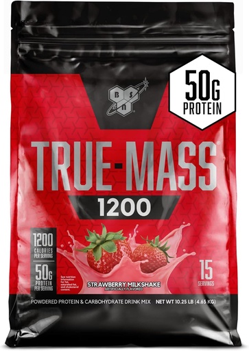 [834266006526] BSN-True Mass-4.71 Kg-15 Serv.-Strawberry Milkshake