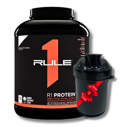 [1029] Rule One 100% Whey Protein Isolate&Hydrolyzed Whey Protei Isolate-76Ser - Cookies&Creme + Energy Smart Shaker Gift