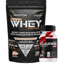 Vanation Whey Protein 100% - 30 Serv. -1050 Mg -(Strawberry Cheese Cake)+Vanation Creatine HCL 30 Serv.-Watermelon