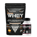 Vanation Whey Protein 100% - 30 Serv. -1050 Mg -(Caramel biscuits)+Vanation Creatine HCL 30 Serv.-Watermelon