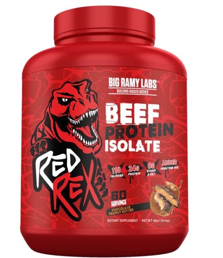 [6223007823104] Big Ramy Labs Red Rex Beef Protein Isolate Chocolate Peanut Butter - 1814 gm -.60 serv.