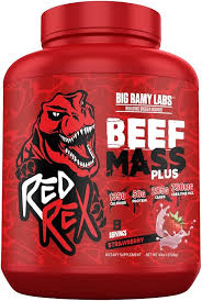 [6223007823586] Big Ramy Labs Red Rex Beef mass plus-2.71KG-8serv.-Strawberry.