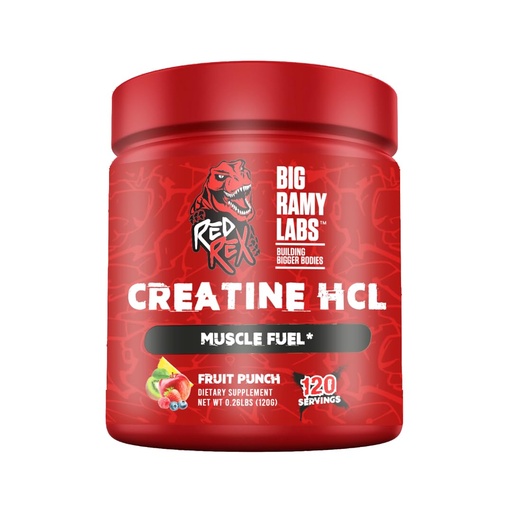 [6223007822930] Big Ramy Labs Red Rex Creatine Hcl-120g-120Serv. - Fruit Punch.