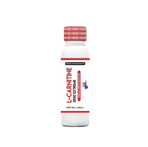 [58596174] Wellness Nutrition L-Carnitine 3500MG Extreme Shot Ampoule-2Serv-50Ml-Blueberry