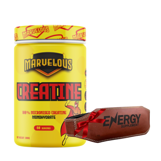 [5767453653] Marvelous Nutrition-Creatine Monohydrate-60 Serv.-300gm+Back belt