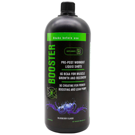 [722777859635] Supplement X- xbooster Pre-Workout Liquid -945Ml-21Serv Blueberry