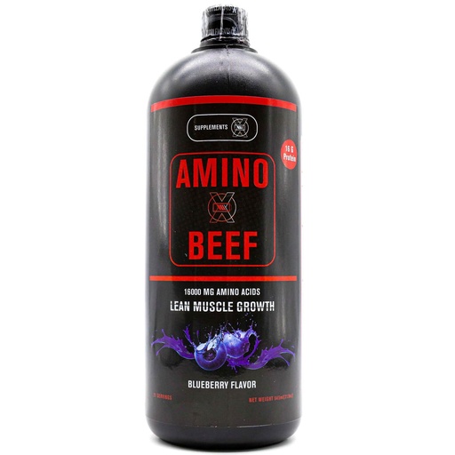 [722777859642] Supplement X Amino Beef Liquid-945Ml-21Serv Blueberry